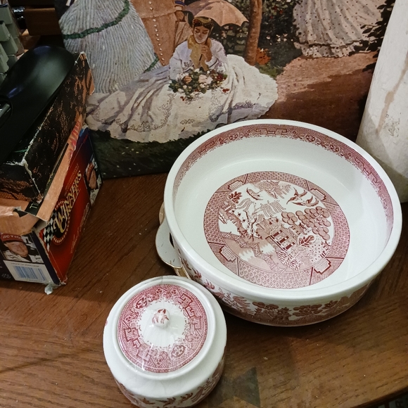 🍅🥣Walker China Heavy Vintage Serving. 🏕 Bowl&Gravy Bowl🥣Made in U.S.A. - Picture 11 of 13